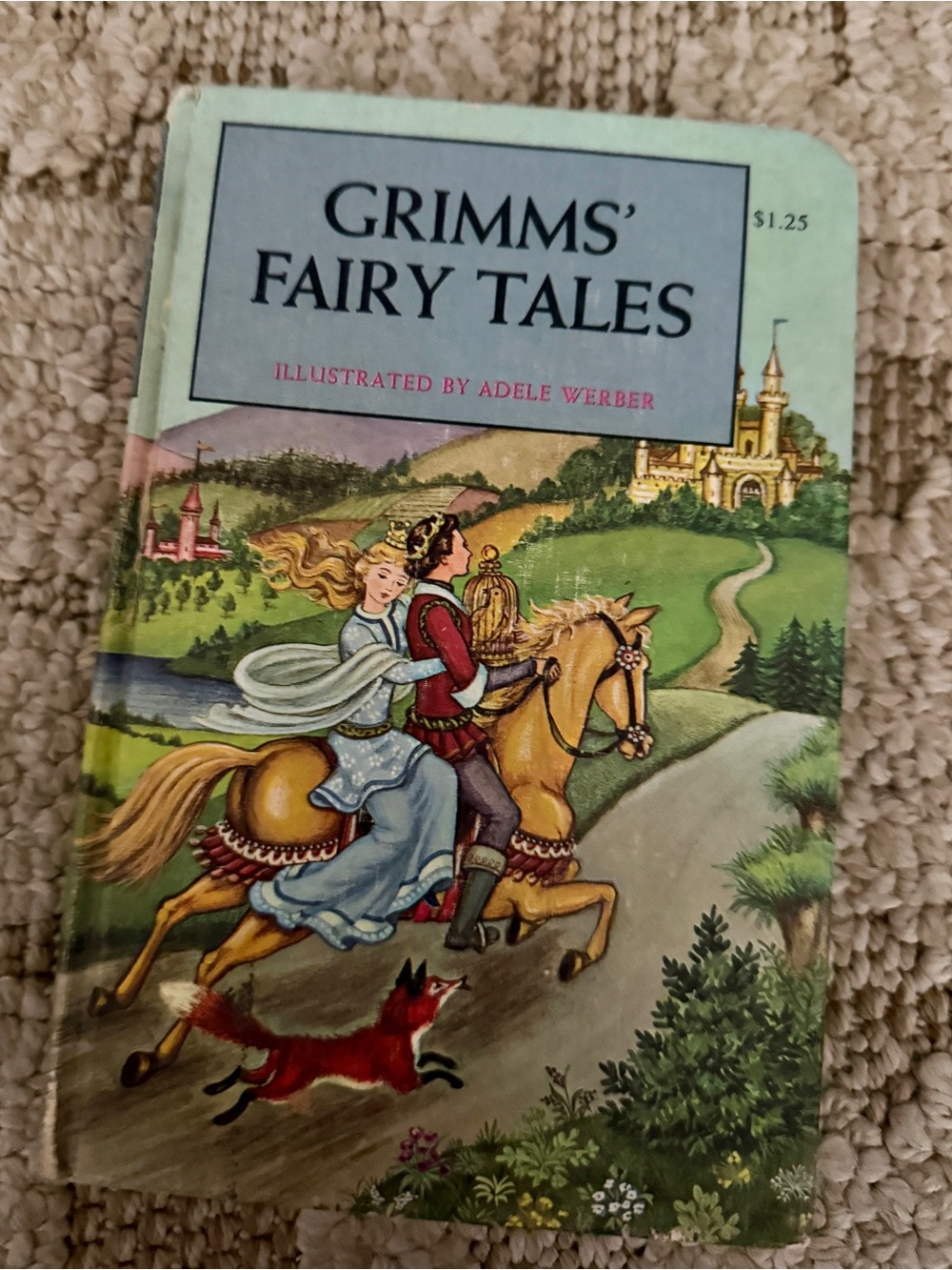 Vintage hardcover illustrated Grimms' Fairy Tales Illustrated by Adele Weber